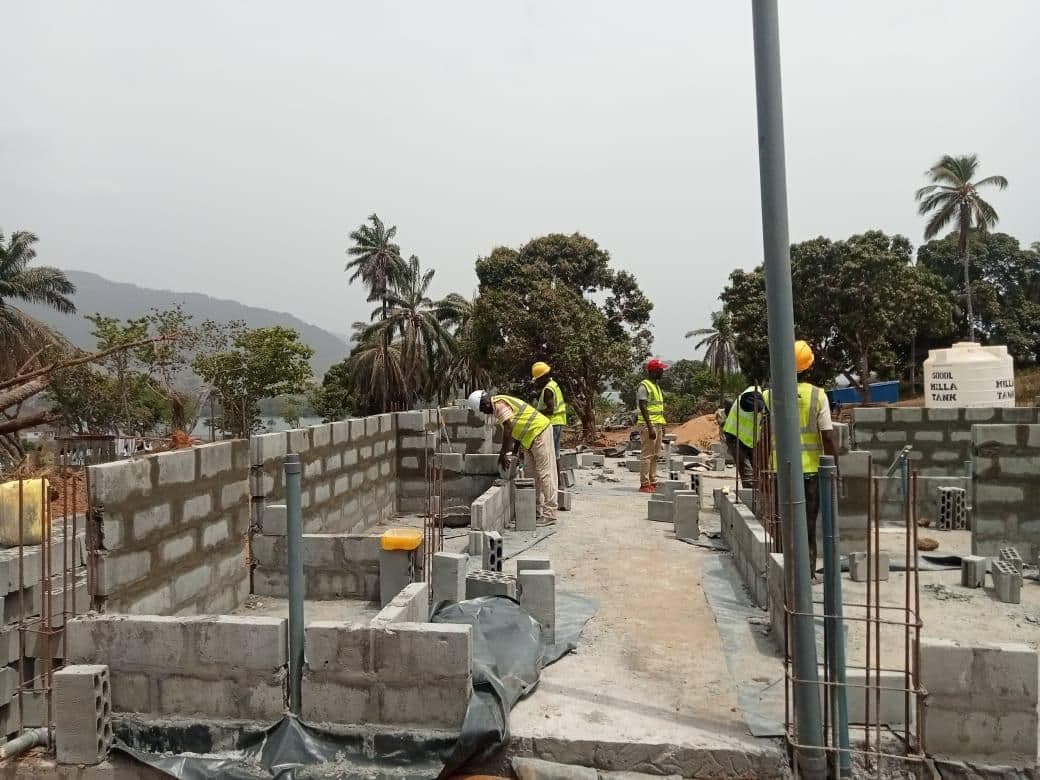 The construction team at work